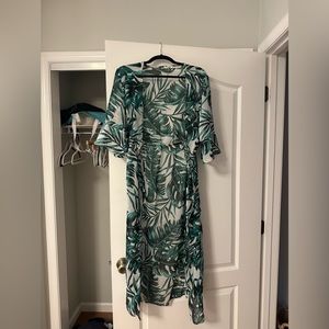 Mi Ami bathing suit cover up palm leafs